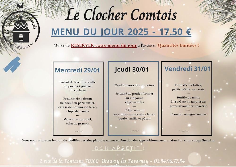 Restaurant LE CLOCHER COMTOIS - Haute-Saône 70 - Menu Image 1